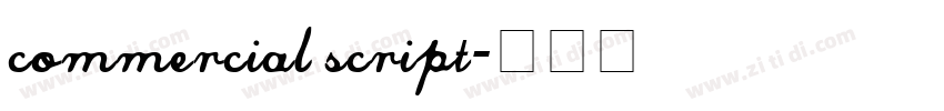 commercial script字体转换